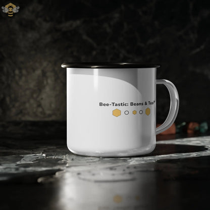 Enamel Camp Cup | Durable Mug for Nature Lovers & Outdoors Bee-Tastic: Beans & Teas™
