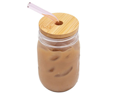 Bamboo Mason Jar Straw Lid