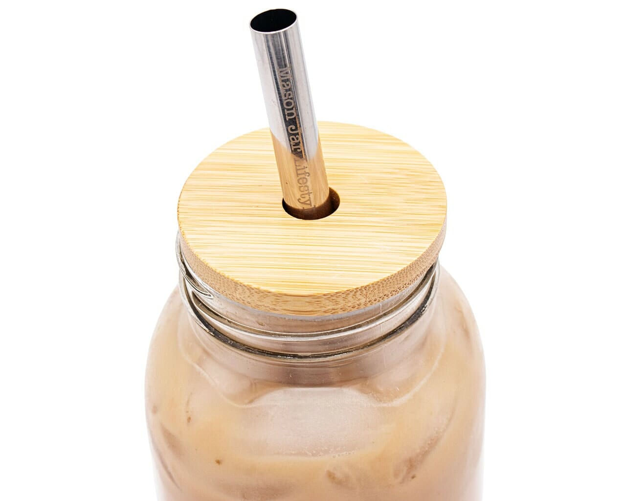 Bamboo Mason Jar Straw Lid