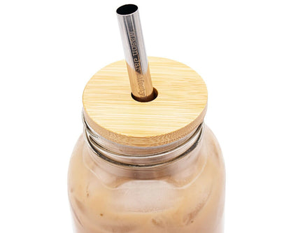 Bamboo Mason Jar Straw Lid