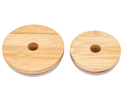 Bamboo Mason Jar Straw Lid