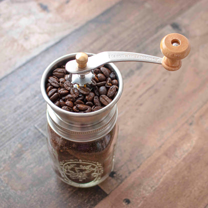 Coffee and Spice Grinder Lid for Mason Jars | Adjustable Ceramic Burr
