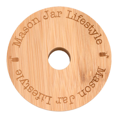 Bamboo Mason Jar Straw Lid