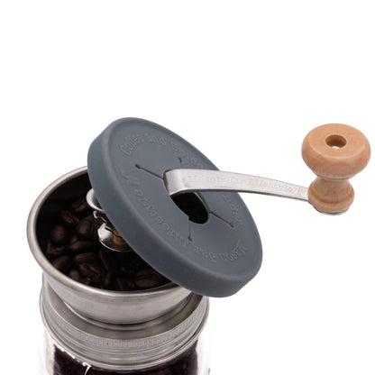 Coffee and Spice Grinder Lid for Mason Jars | Adjustable Ceramic Burr