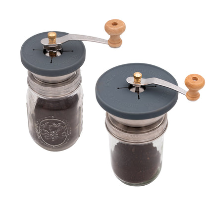 Coffee and Spice Grinder Lid for Mason Jars | Adjustable Ceramic Burr